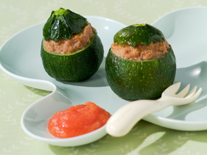 Courgettes Recheadas com Carne de Vitela