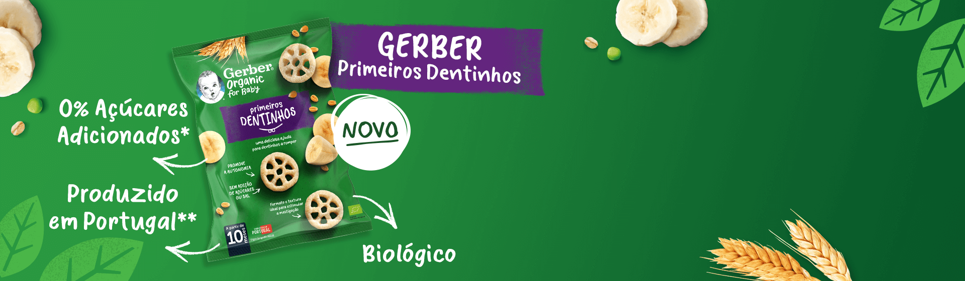 Chegou o NOVO Snack GERBER Primeiros Dentinhos​