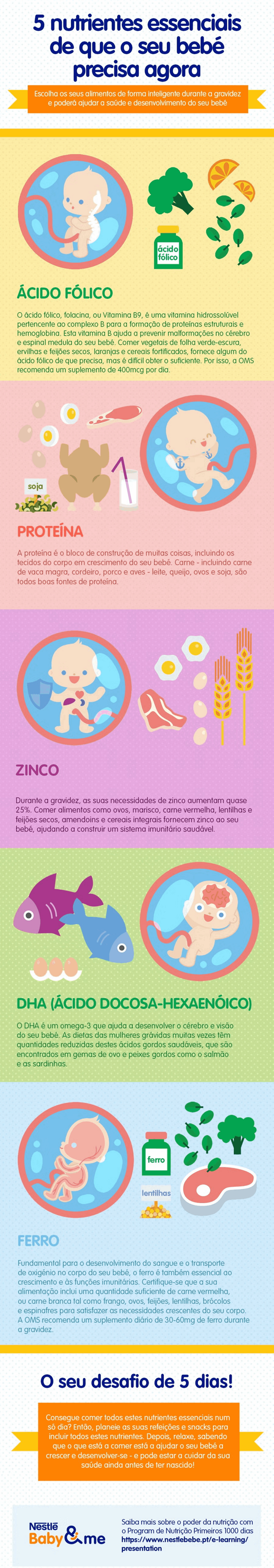 Alimentação durante a gravidez: os 5 nutrientes essenciais