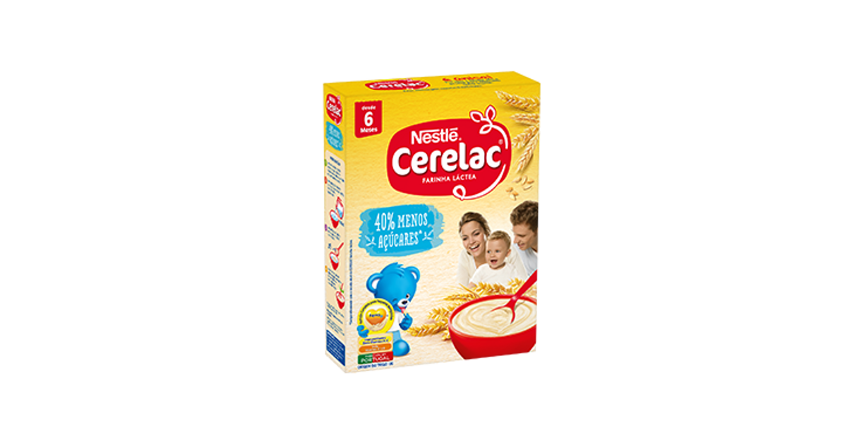 Papa Infantil Farinha Láctea 40% menos açúcares +6 meses CERELAC